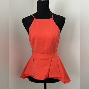 DO+BE Coral Peplum Top